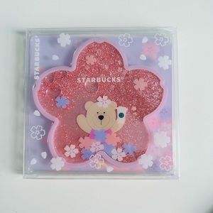 Starbucks Sakura Cherry Blossom Bear Pink Coaster